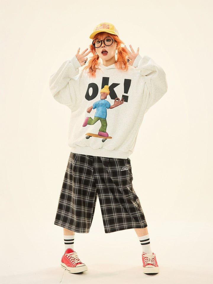 Skateboard Graphic Hooded Sweatshirt