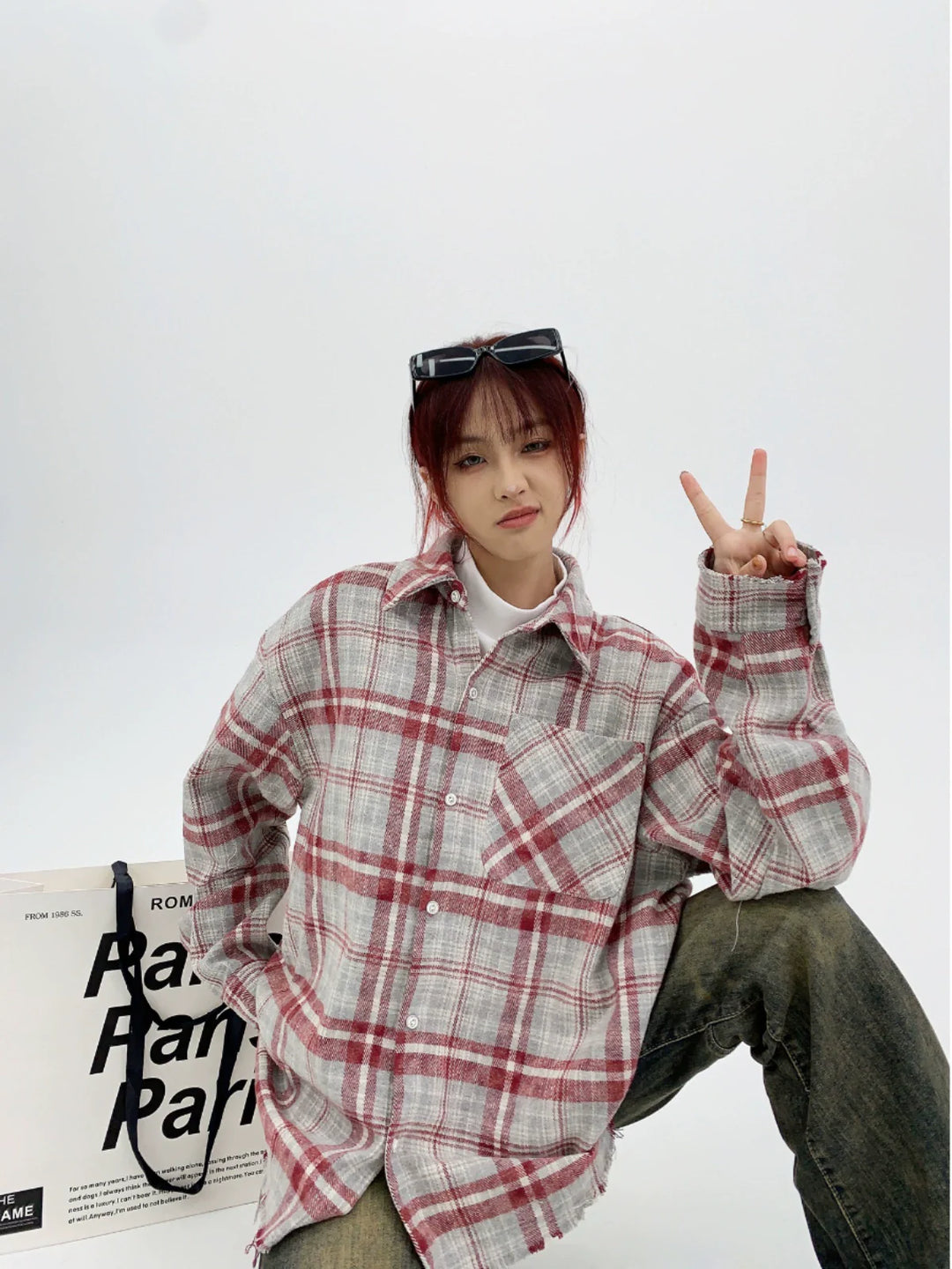 Plaid Long Sleeve Button-Up Shirt