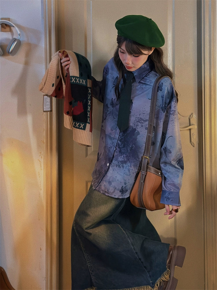 Casual Patterned Long Sleeve Shirt