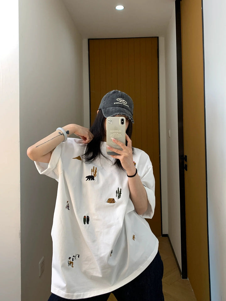 Embroidered Short Sleeve T-shirt