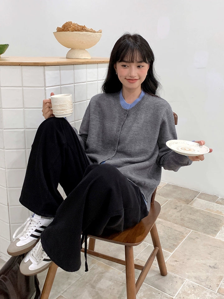 Cozy Button-Up Wool Sweater