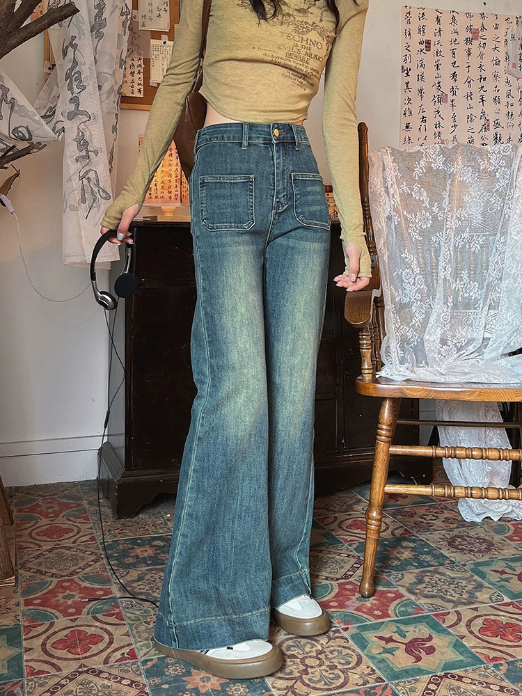 Vintage High-Waist Flare Jeans