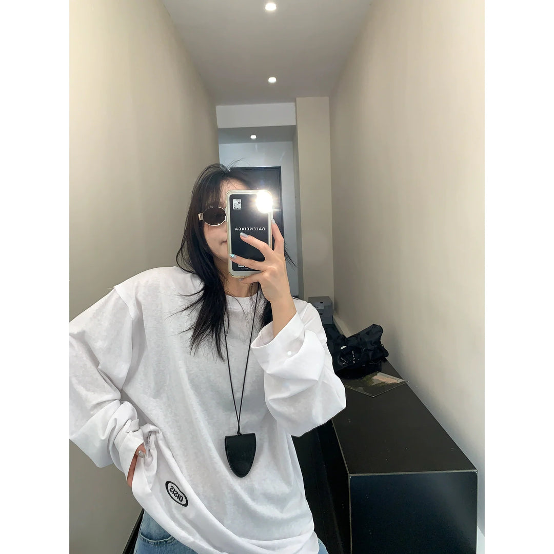 Loose Drape Long Sleeve Turtleneck Top