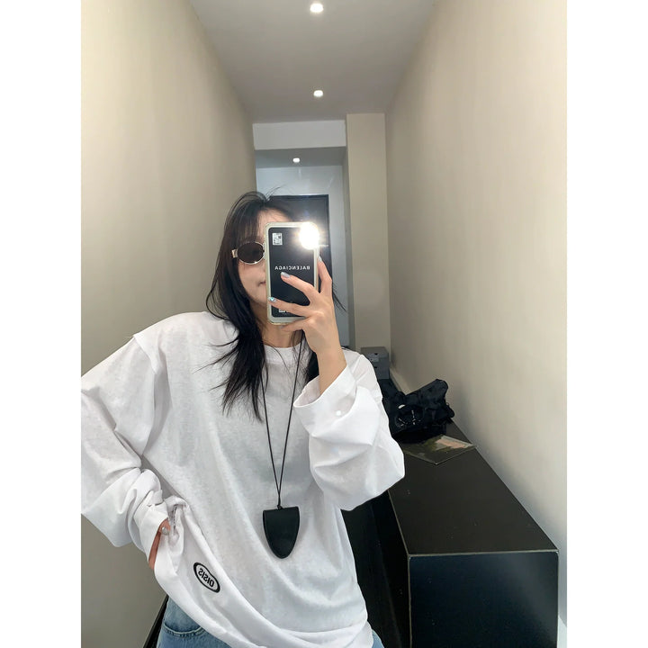 Loose Drape Long Sleeve Turtleneck Top