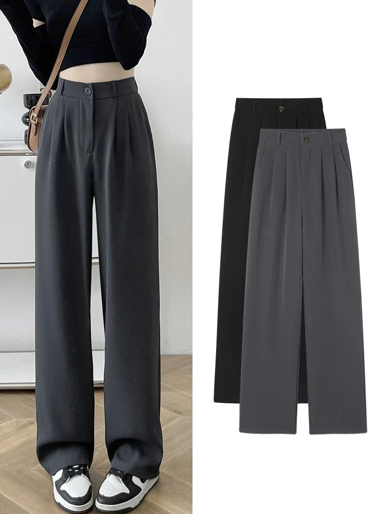 High Waist Wide Leg Casual Pants