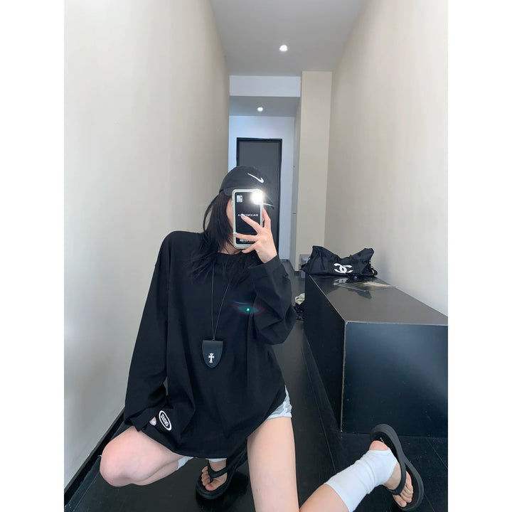 Loose Drape Long Sleeve Turtleneck Top