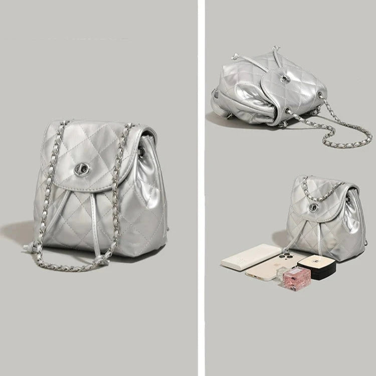 Quilted Chain Strap Backpack