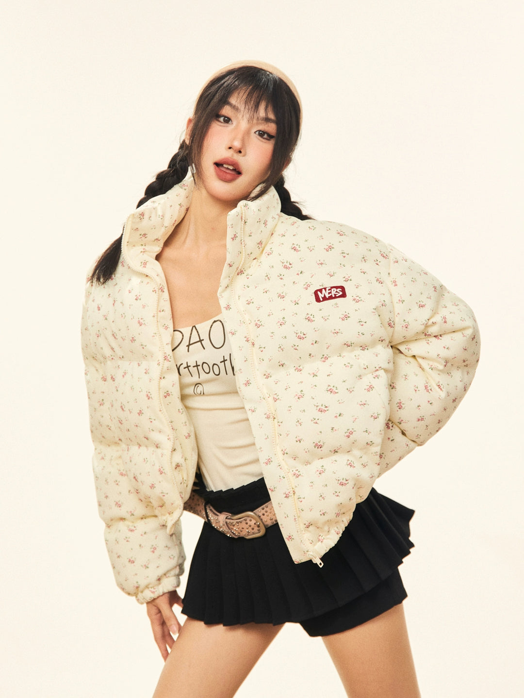 Floral Cotton-Padded Jacket