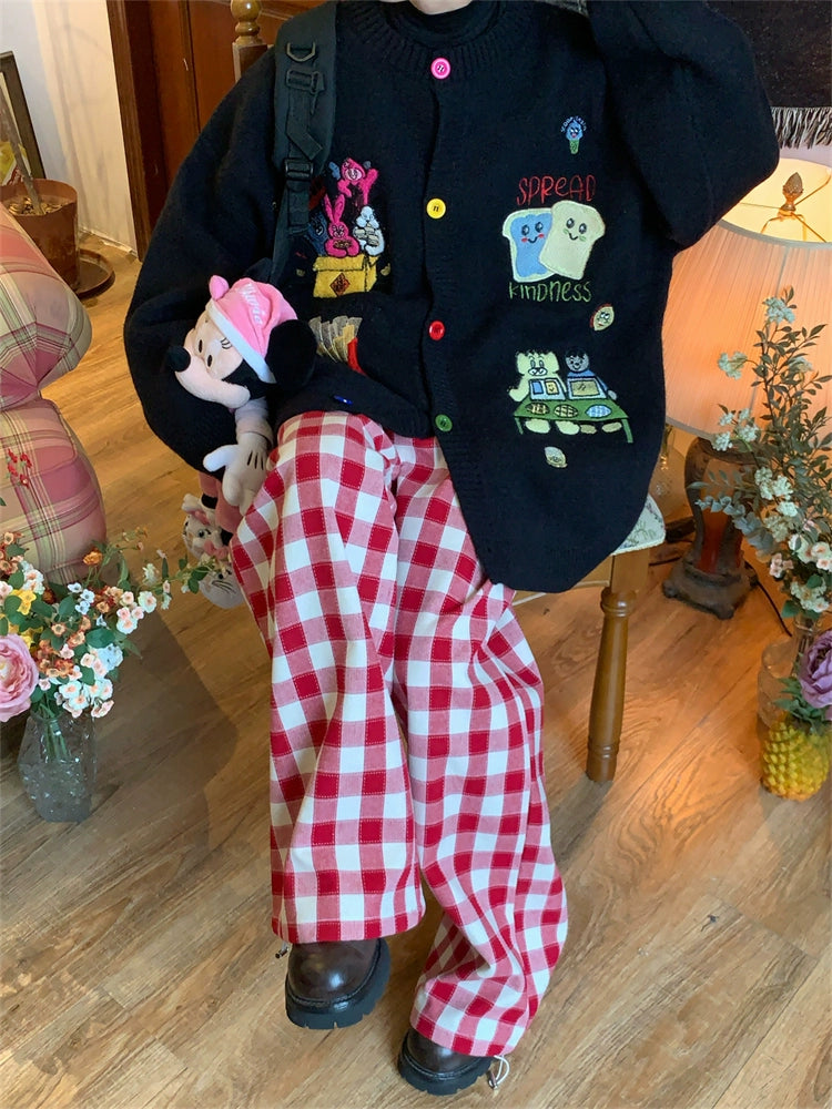 Cartoon Patch Knit Sweater