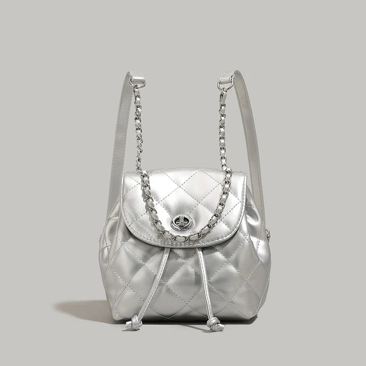 Quilted Chain Strap Backpack