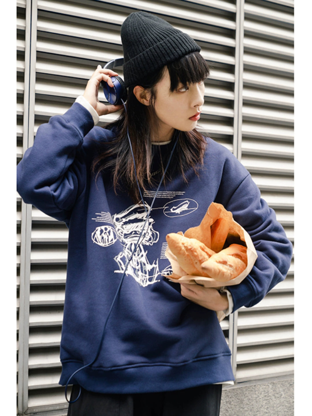 Cartoon Graphic Print Sweatshirt