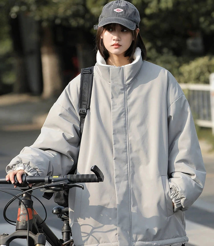 Fleece Lining Cotton-Padded Jacket