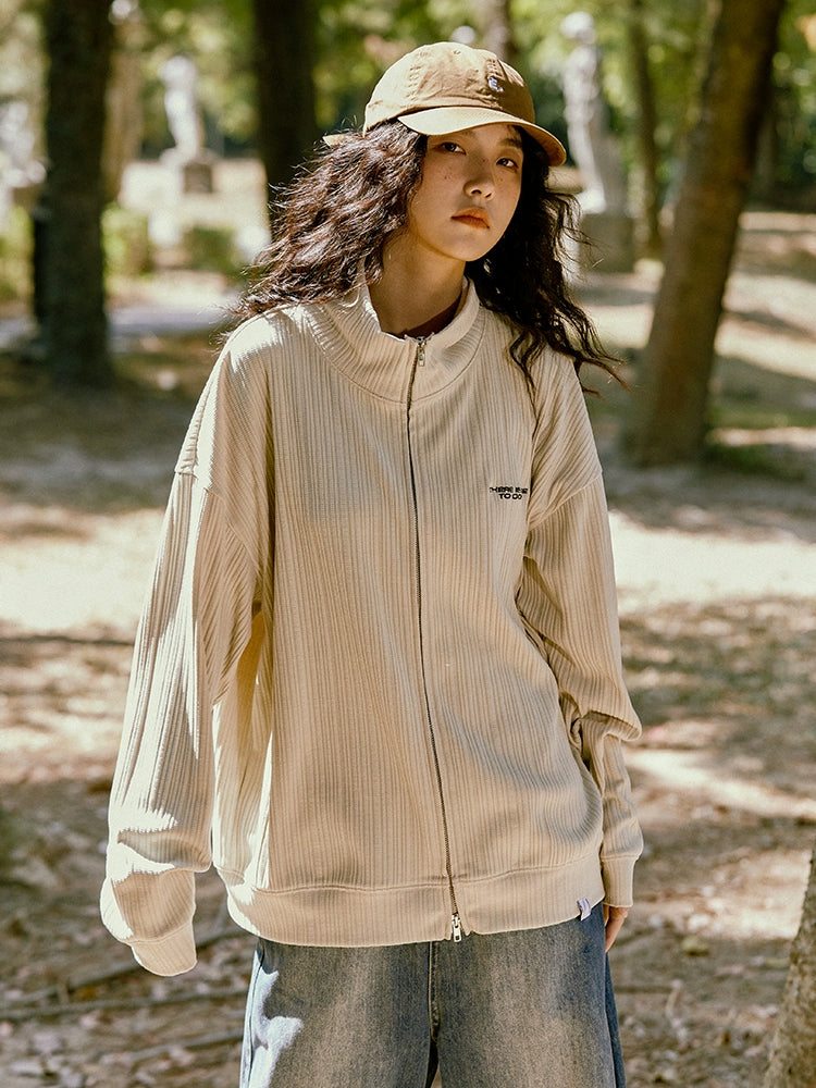 Zip Front Wool Sweater