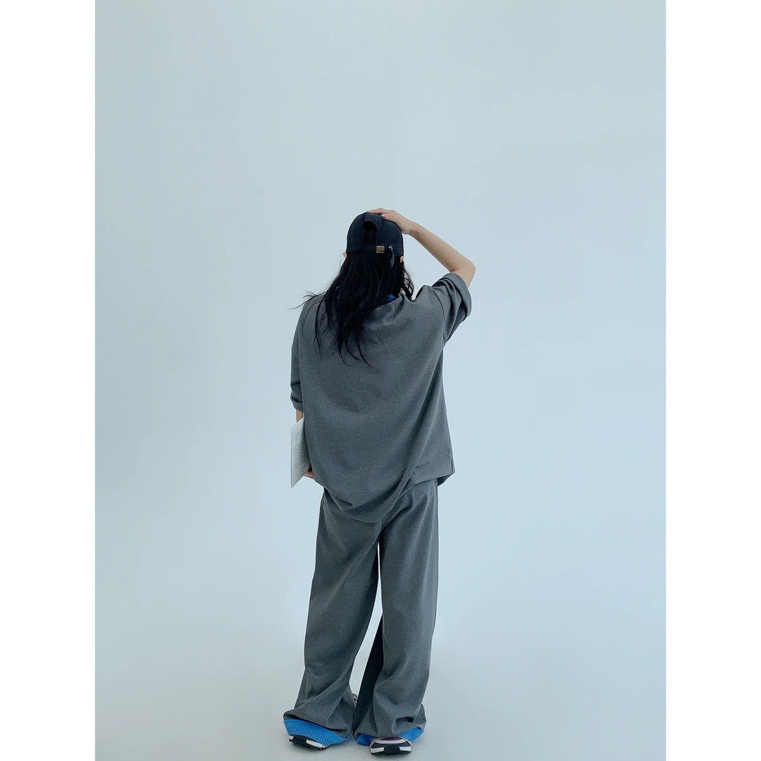Casual Letter Print T-Shirt and Pants