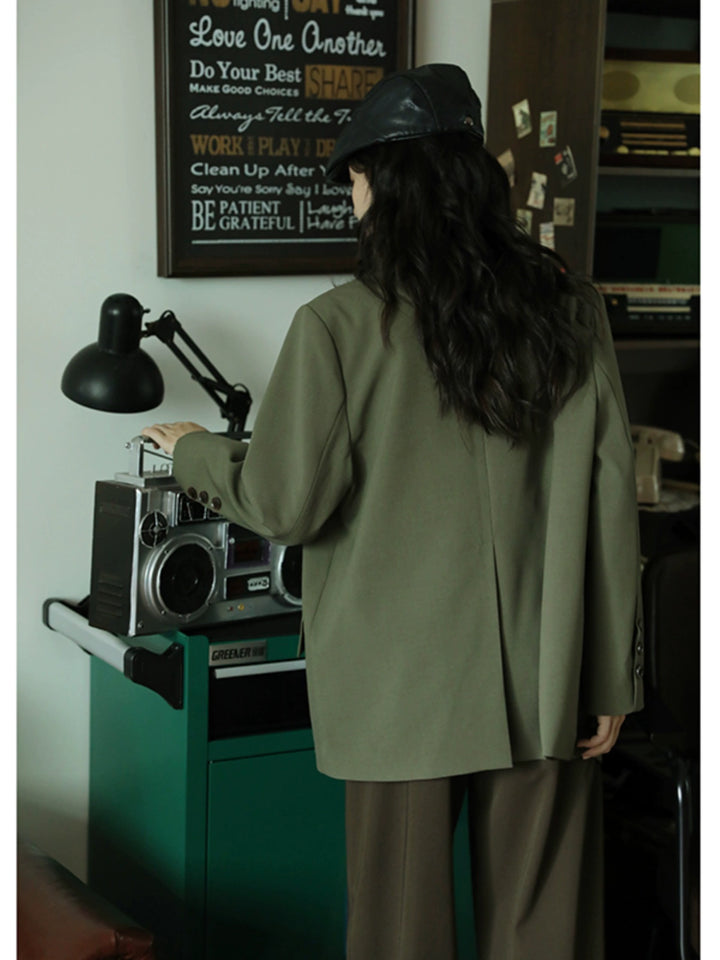 Loose-fitting Straight Suit Jacket