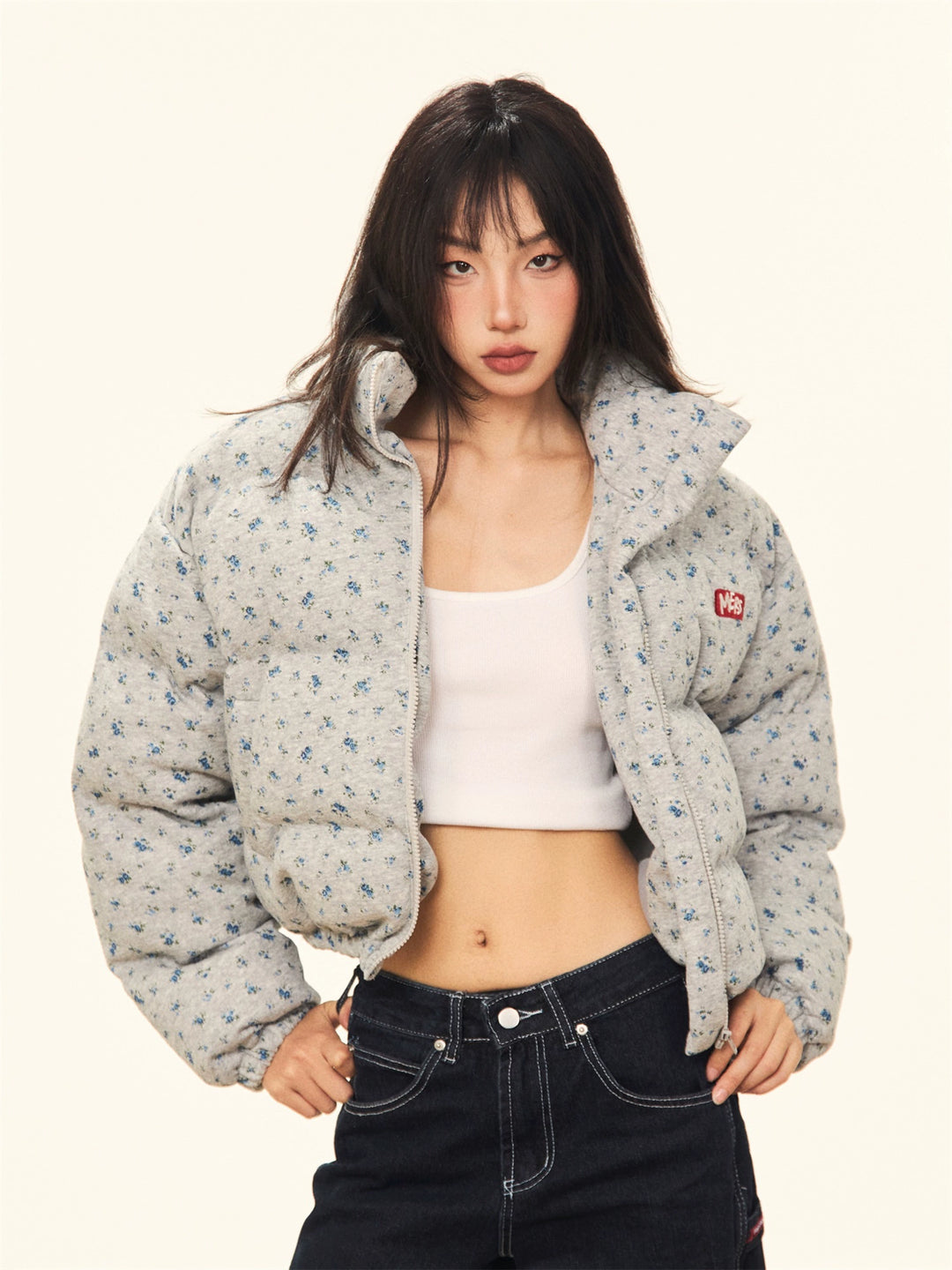 Floral Cotton-Padded Jacket