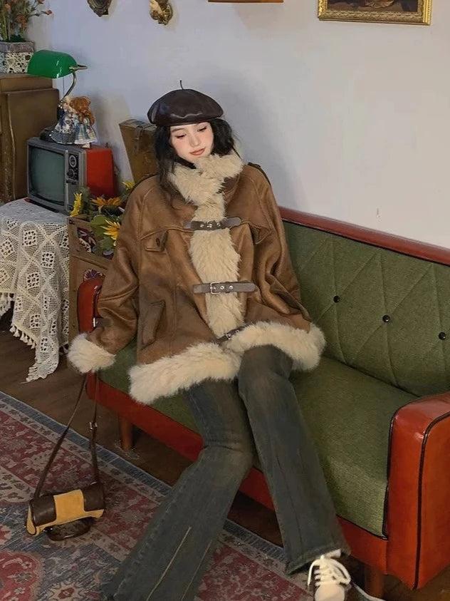 Cozy Faux Fur Trimmed Jacket