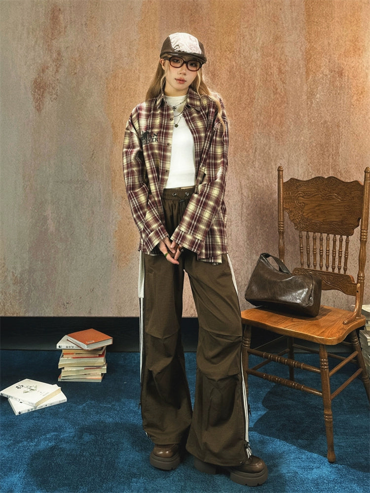 Relaxed Stripe Detail Casual Pants