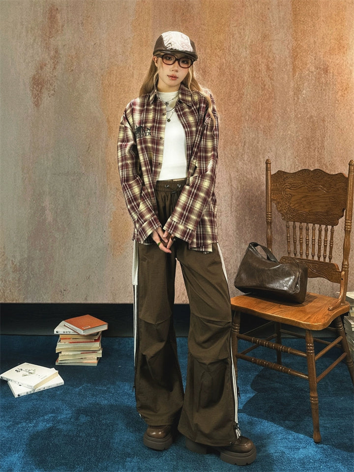 Relaxed Stripe Detail Casual Pants