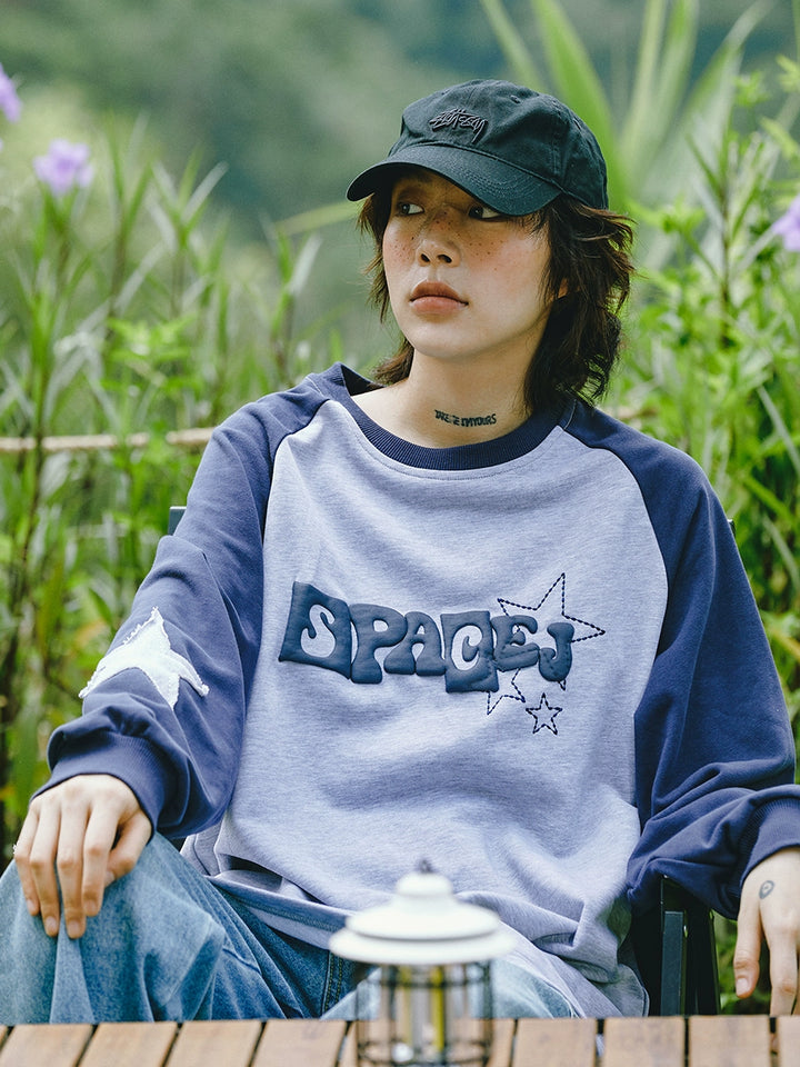 Graphic Star  Long Sleeves Sweatshirt