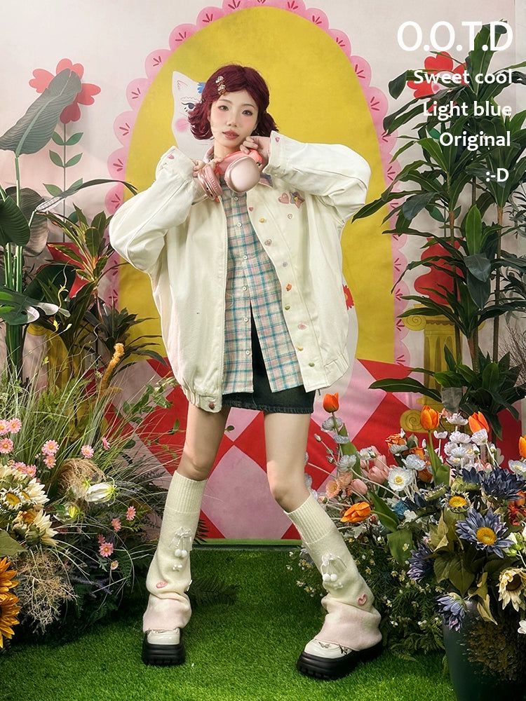 Retro Plaid Patchwork Loose Coat