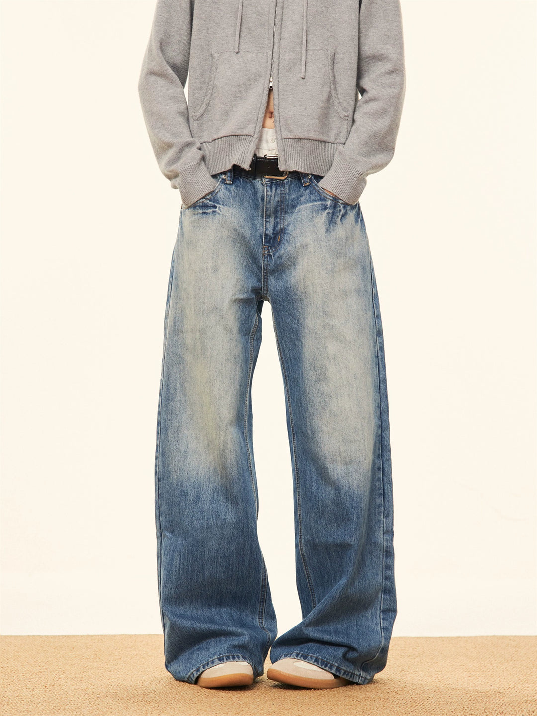 Vintage Wide-Leg Jeans Pants