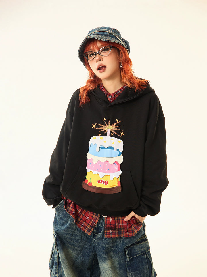 Casual Cake Graphic Sweatshirt