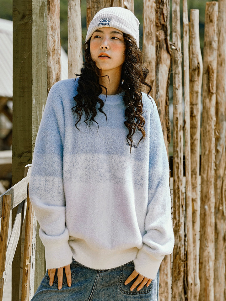 Embroidered Logo Cozy Knit Sweater