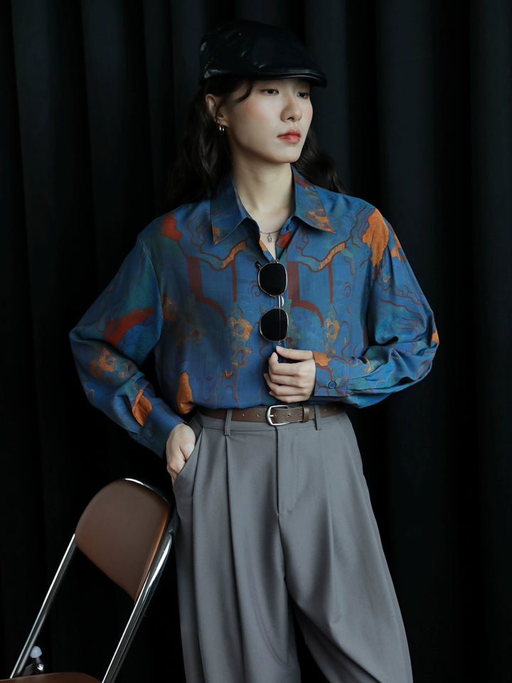 Patterned Long-Sleeve Shirt