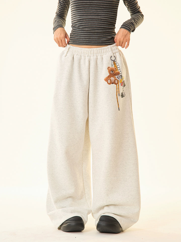 Wide-Leg Casual Drawstring Pants