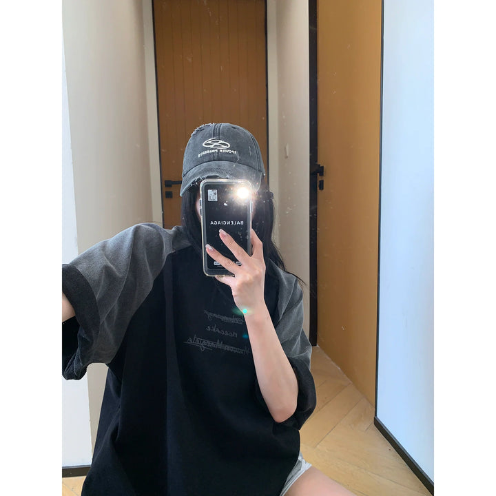 Retro Raglan Sleeve Loose Fit Turtleneck
