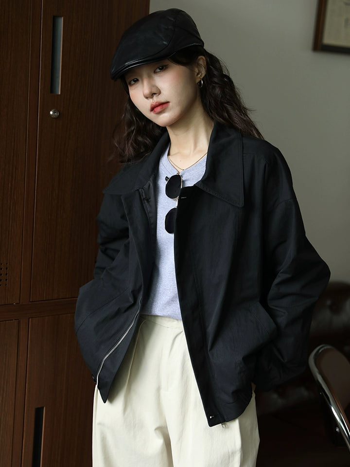 Lightweight Zip-Up Short Coat