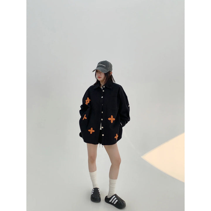Embroidered Shirt Jacket