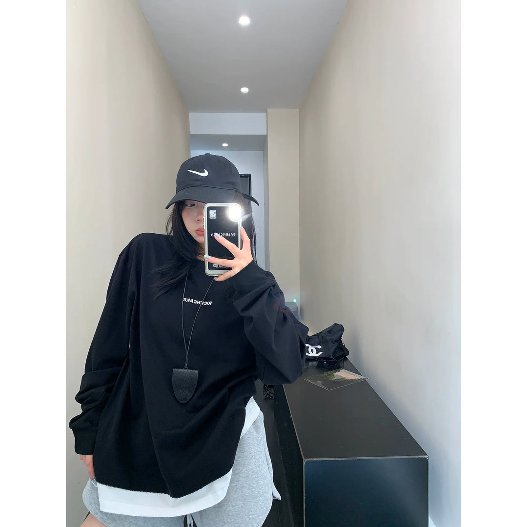 Embroidery Long Sleeve Sweatshirt