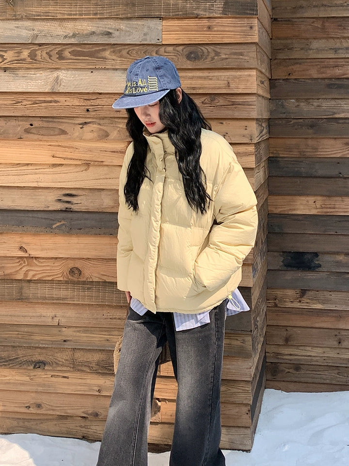 High Collar Padded Cotton Jacket