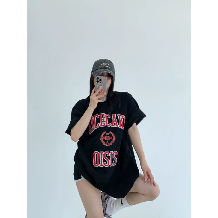 Patch Embroidery Loose Fit T-shirt