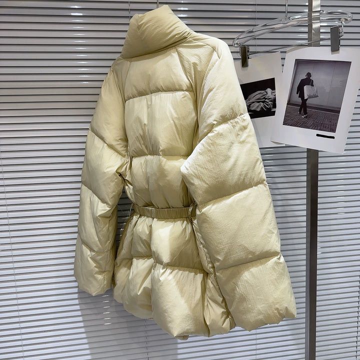Belted Quilted Down Jacket