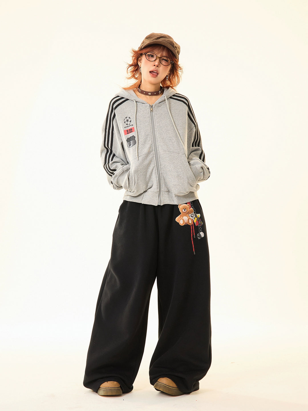Wide-Leg Casual Drawstring Pants