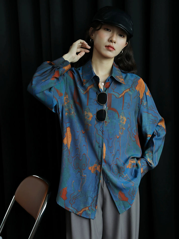 Patterned Long-Sleeve Shirt