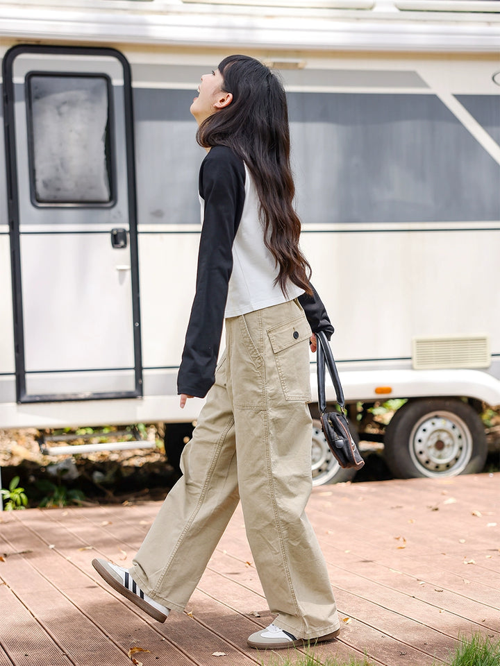 Relaxed Fit Casual Pockets Pants