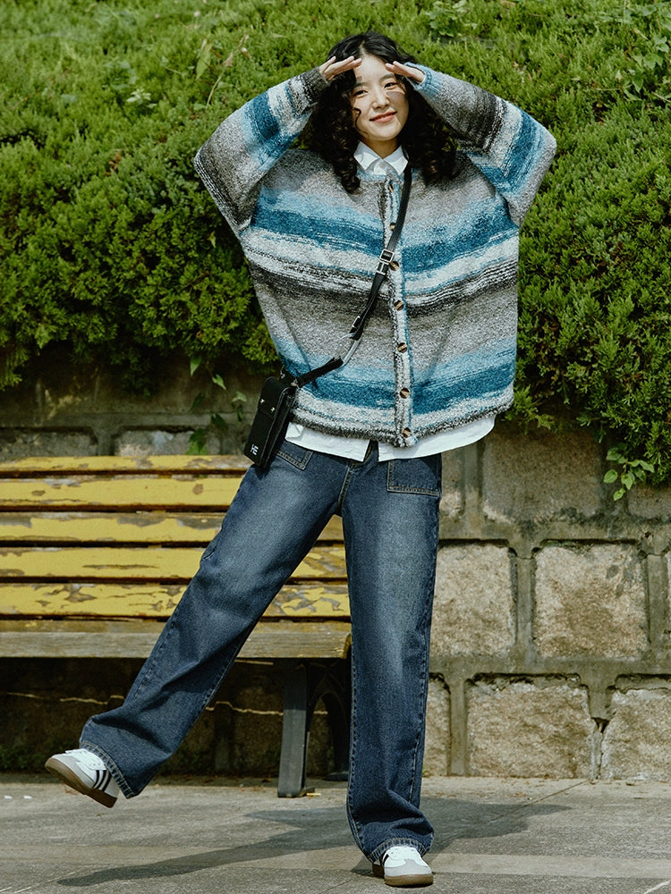 Casual Wide-Leg Denim Pants