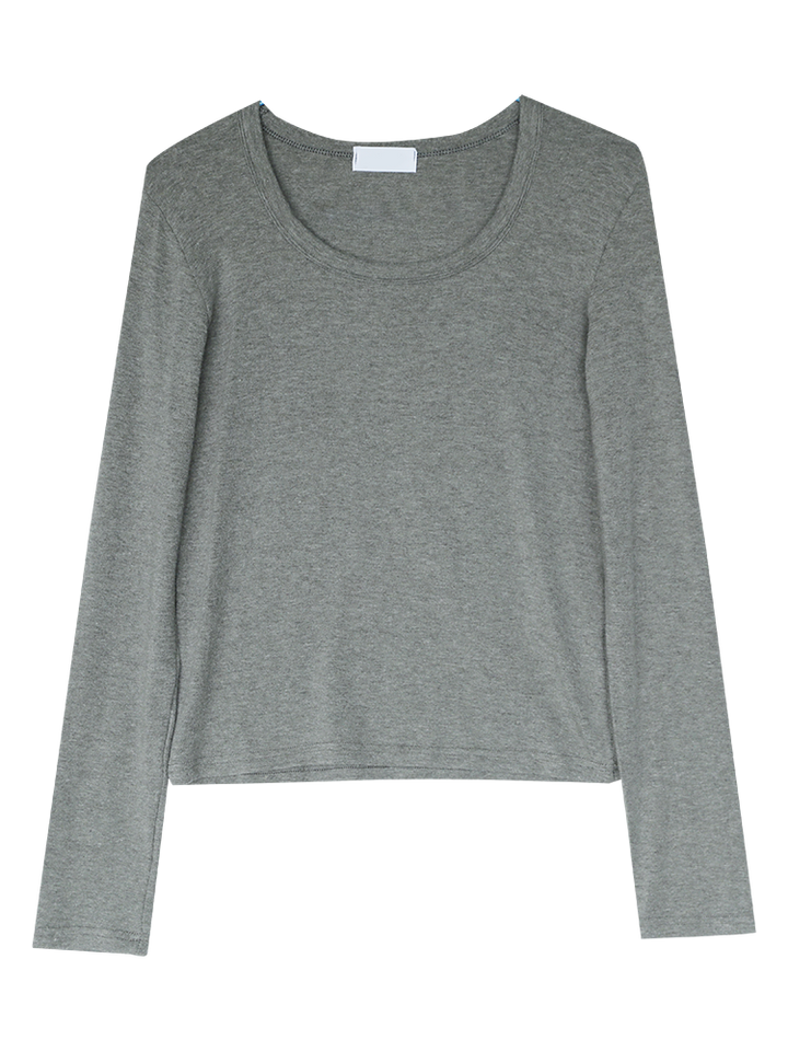 Long Sleeve Scoop Neck T-Shirt