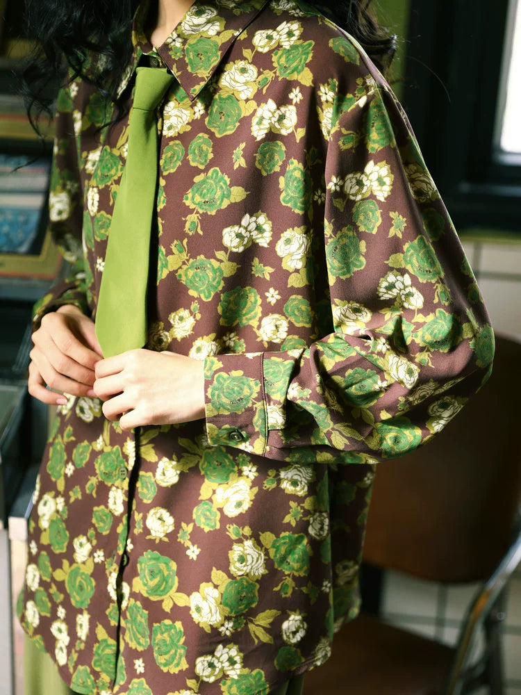 Floral Patterned Long Sleeve Shirt