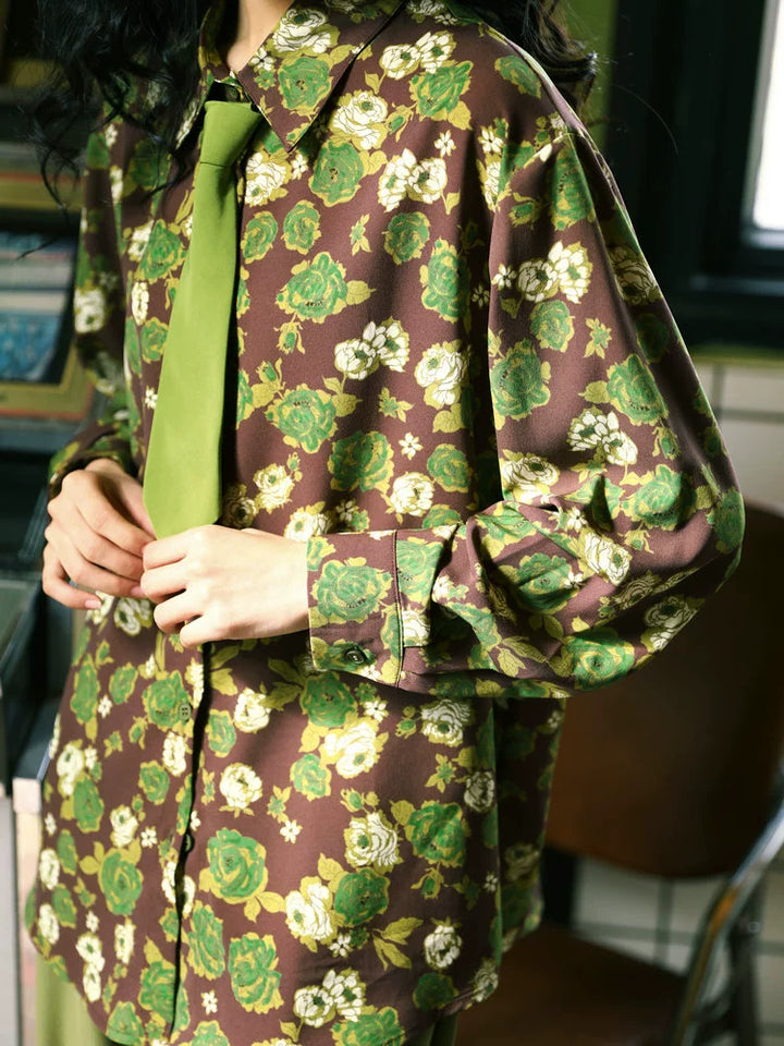 Floral Patterned Long Sleeve Shirt