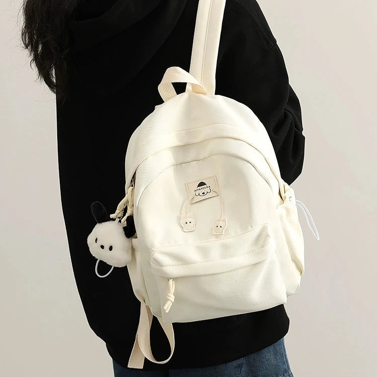 Solid Color Large Capacity Backpack