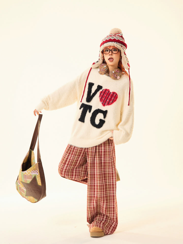Cozy Fleece Lettered Sweater
