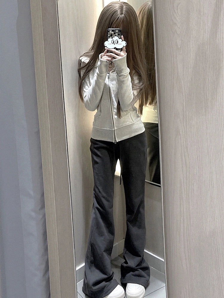 Ice Silk Wide-Leg Casual Pants