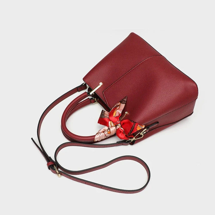Elegant Scarf Accent Handbag