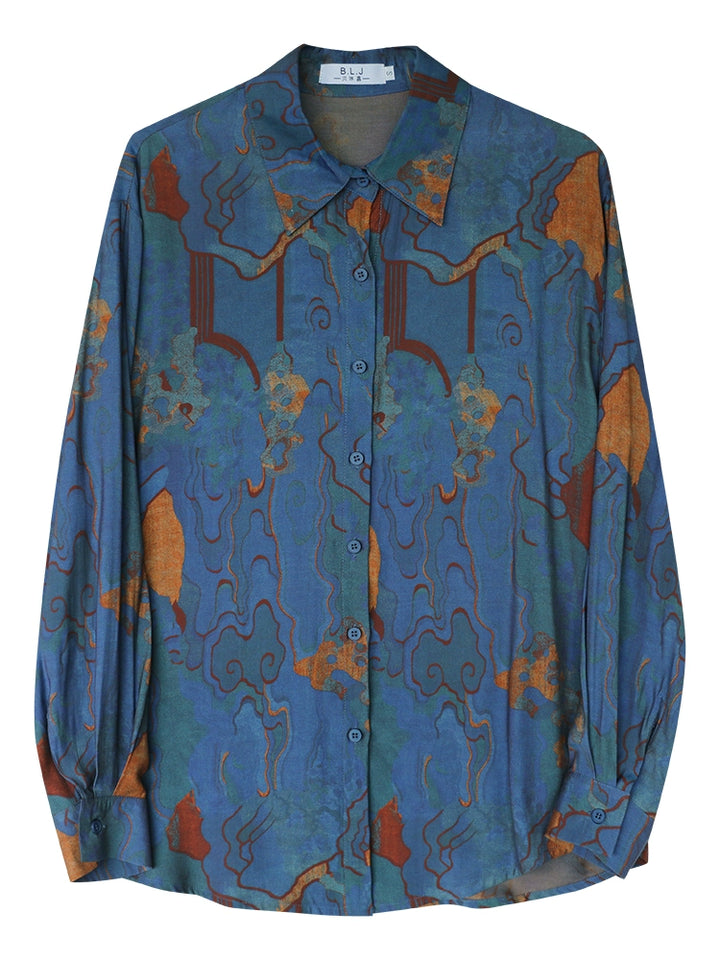 Patterned Long-Sleeve Shirt
