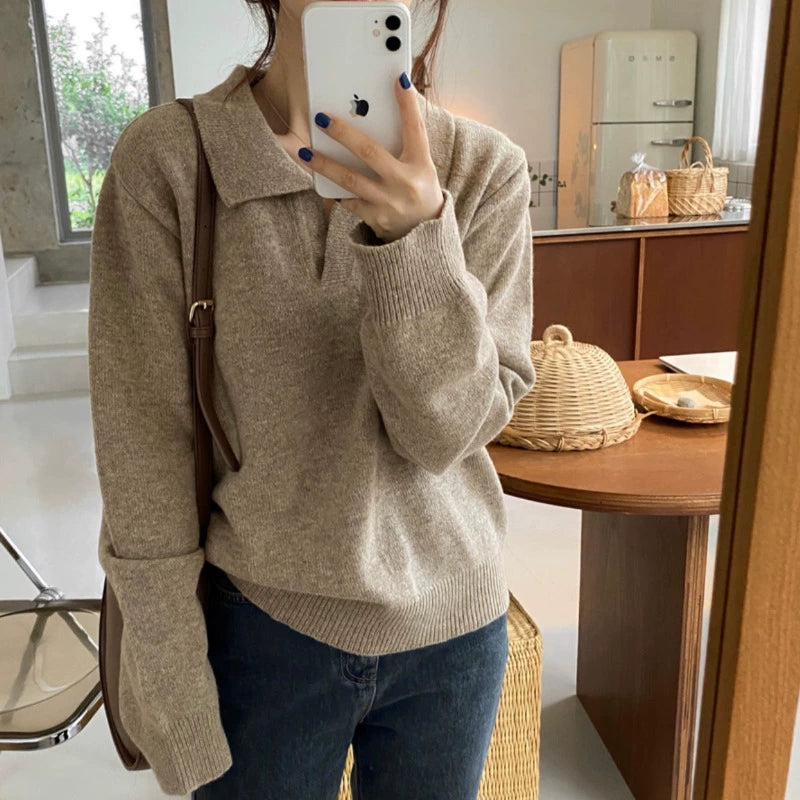 Cozy Knit Collared Sweater